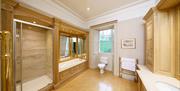 Luxury Bathroom with Separate Bathtub and Shower at The Fitz in Cockermouth, Lake District