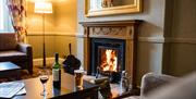 Fireplace in the bar at The Patterdale Hotel in Ullswater, Lake District
