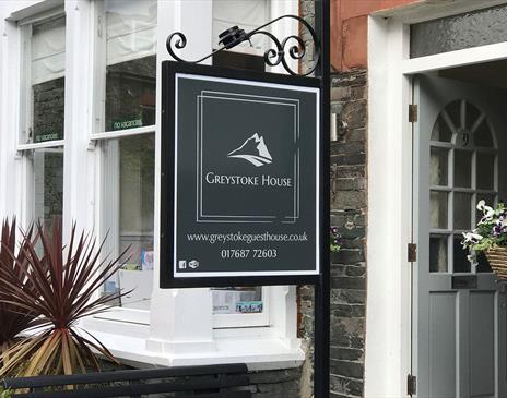 Entrance and Sign at Greystoke House in Keswick, Lake District