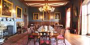 Formal Dining Room at Hutton-in-the-Forest Historic House near Penrith, Cumbria