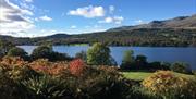 View over Coniston Water at Brantwood, Home of John Ruskin in Coniston, Lake District