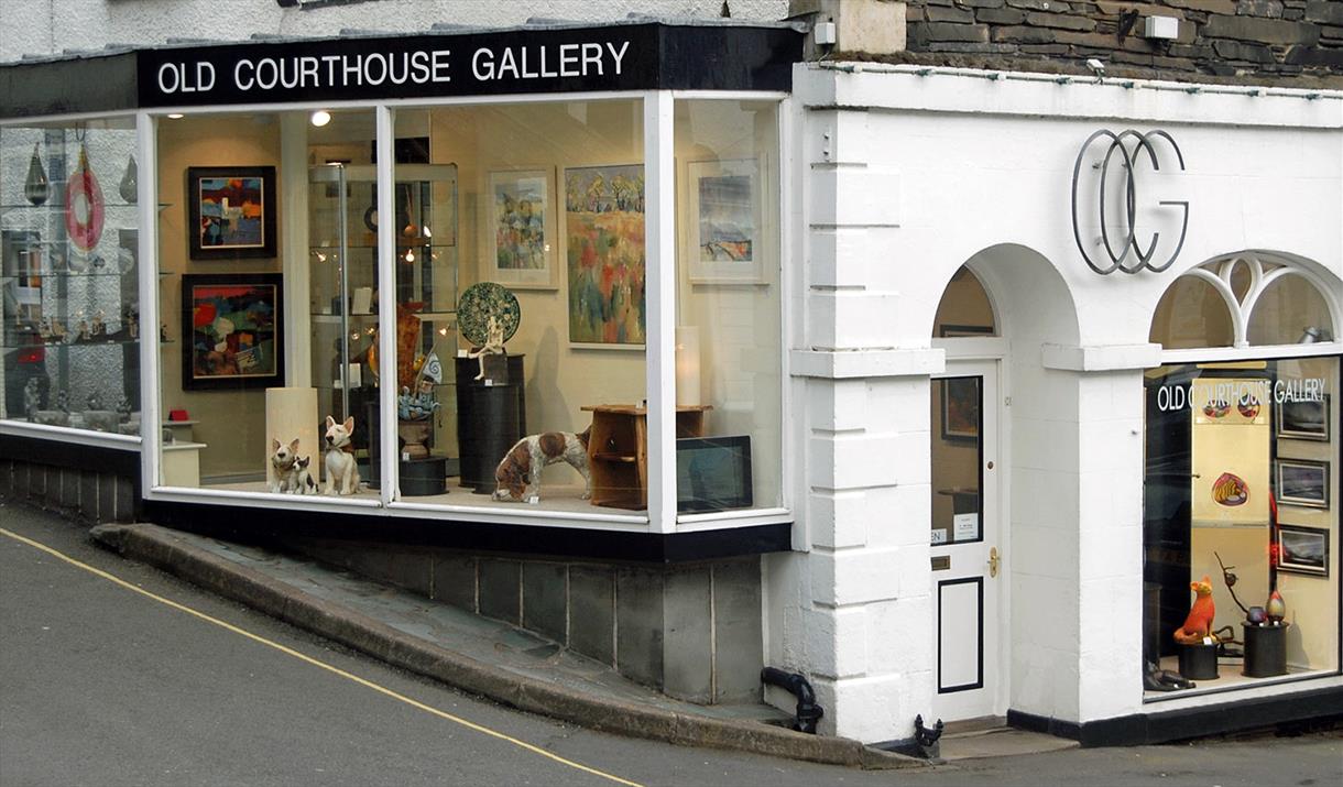 Exterior and Entrance to The Old Courthouse Gallery in Ambleside, Lake District