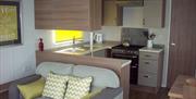 Interior of Holiday Homes for Hire at Greaves Farm Caravan Park in the Lake District, Cumbria