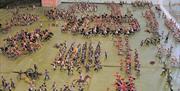 Battle Re-enactment Miniatures at Soldiers in Silloth, Cumbria