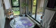 Jacuzzi tub at Broadoaks Country House in Troutbeck, Lake District
