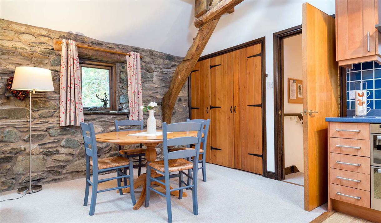 Dining Area at Cruck Barn in Patterdale, Lake District