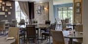 Dining Room at The Greenhouse Restaurant at Castle Green Hotel in Kendal, Cumbria