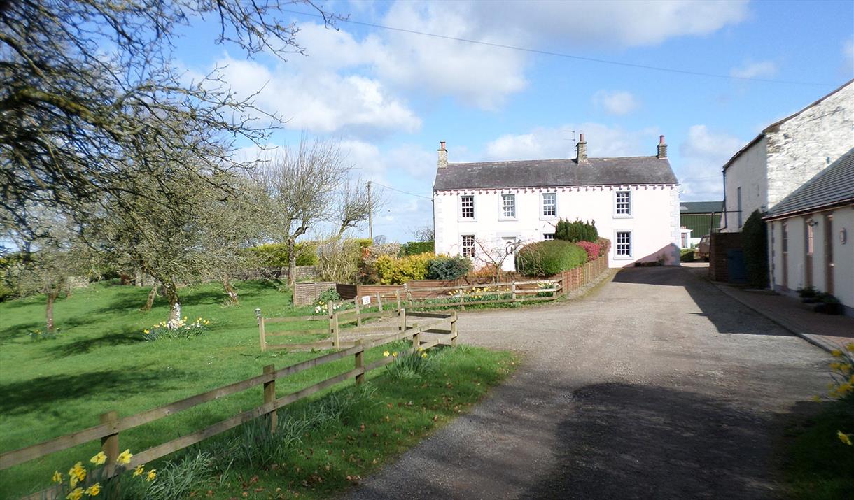 Exterior and Drive at Hullerbank Farmhouse in Talkin, Cumbria