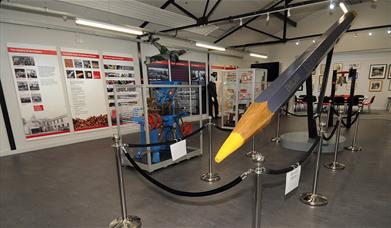Exhibits at The Pencil Museum in Keswick, Lake District