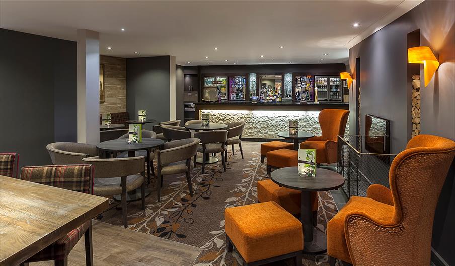 Dining Room and Bar at The Greenhouse Restaurant at Castle Green Hotel in Kendal, Cumbria