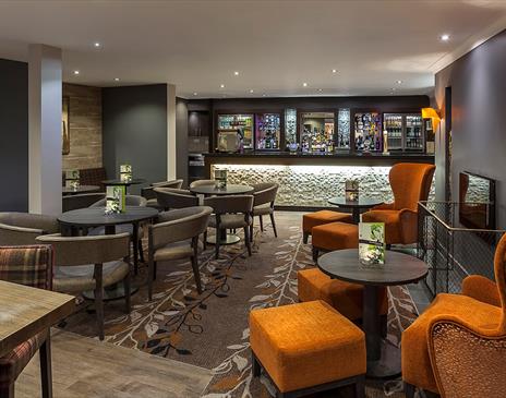 Dining Room and Bar at The Greenhouse Restaurant at Castle Green Hotel in Kendal, Cumbria