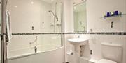Bathroom with Shower in a Self Catered Unit at Burnside Park in Bowness-on-Windermere, Lake District
