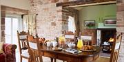 Dining Room at Riverain Cottage in Blencowe, Cumbria