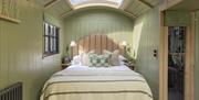 Bedroom with Skylight in a Shepherd Hut at Another Place, The Lake, Ullswater in Watermillock, Lake District