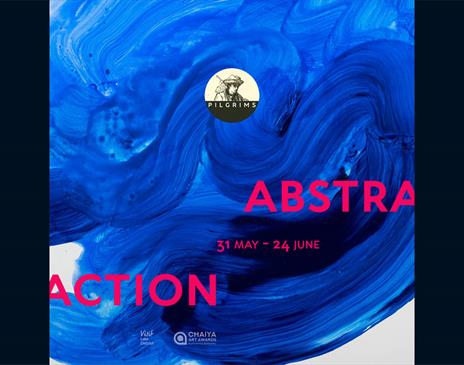 Poster for Abstraction - Group Exhibition at Pilgrim's Contemporary in Keswick, Lake District, from 31 May - 24 June 2023