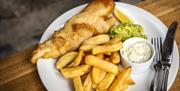 Fish and Chips at Alexander's Pub in Kendal, Cumbria
