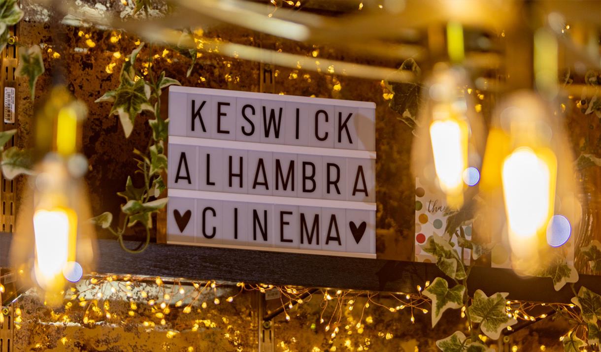 Signage and Decor at Keswick Alhambra Theatre in Keswick, Lake District