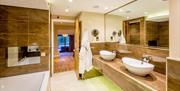 Devoke Suite Ensuite Bathroom at Applegarth Villa Hotel & Restaurant in Windermere, Lake District