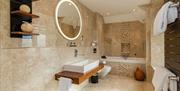 Luxury Suite Ensuite Bathroom at Applegarth Villa Hotel & Restaurant in Windermere, Lake District