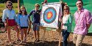 Group Outings at Archery and Axe Throwing with Graythwaite Adventure near Hawkshead, Lake District
