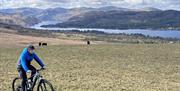 Visitor Riding a Mountain Bike from Arragon's Cycle Centre in Penrith, Cumbria
