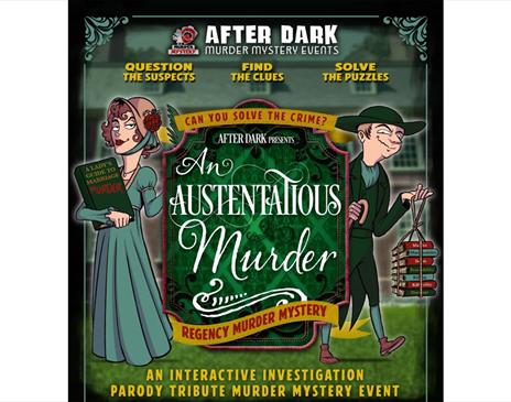 Poster for An 'Austentatious' Murder at The Old Laundry Theatre in Bowness-on-Windermere, Lake District