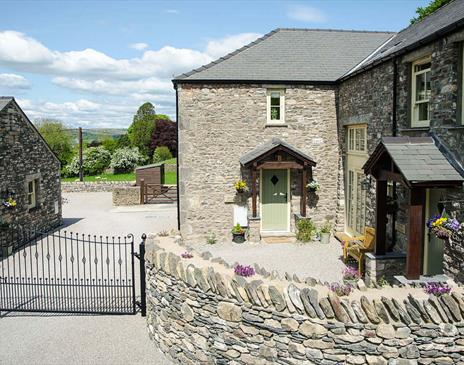 Exterior and Entrance to Autumn Cottage at Helm Mount Cottages in Barrows Green, Cumbria