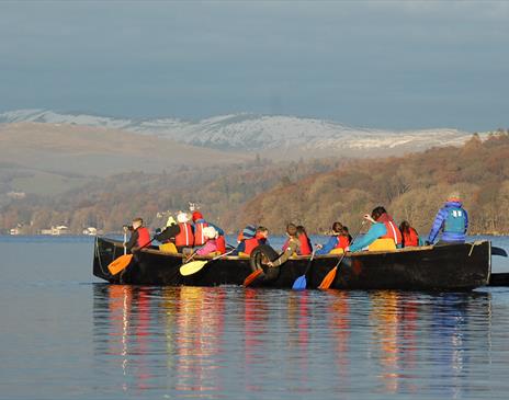 Canoeing at Lakeside YMCA in Newby Bridge, Lake District