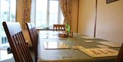 Dining Table at Bawd Hall in Keswick, Lake District