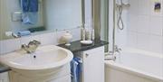 Ensuite bathroom in Pheasant Cottage at Wall Nook Cottages near Cartmel, Cumbria