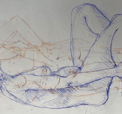Sketch from the Introduction To Life Drawing Workshop at Brewery Arts in Kendal, Cumbria
