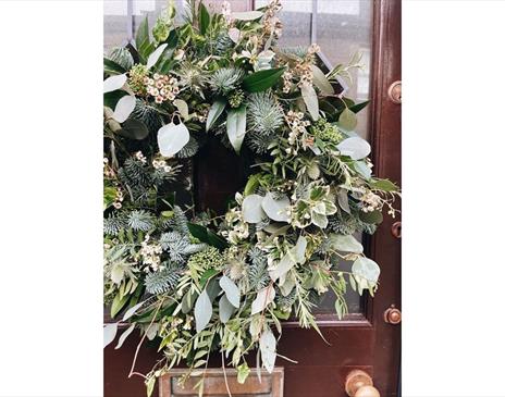 Wreath Made at the Contemporary Wreath Making With Forage And Foliage at Brewery Arts in Kendal, Cumbria