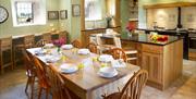 Kitchen and Dining Area at Blencowe Hall near Greystoke, Cumbria
