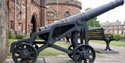 Citadel Cannon on the Conquering Cumbria tour with Cumbria Tourist Guides