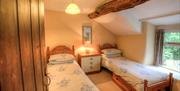 Twin bedroom at 6 Church Street in Ambleside, Lake District