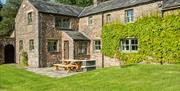 Outside seating at Low Ploughlands Holiday Lets in Little Musgrave, Cumbria