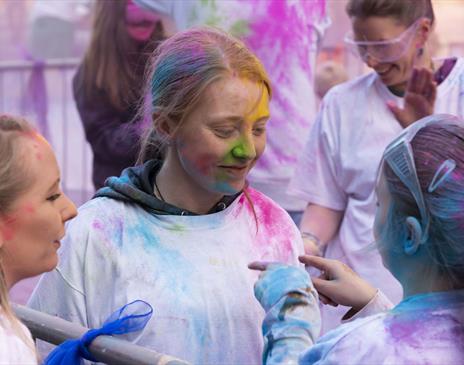 Visitors at The Festival of Colours in Barrow-in-Furness, Cumbria