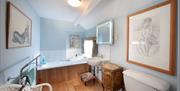 En Suite Bathroom at Crookwath Cottage in Dockray, Lake District
