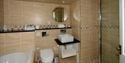 Superior Room Bathroom at Crow How Country Guest House in Ambleside, Lake District