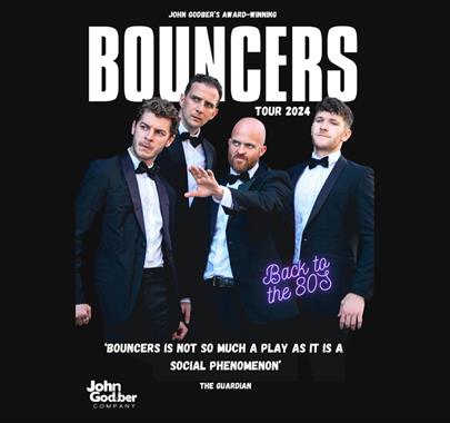 Poster for Bouncers at The Old Laundry Theatre in Bowness-on-Windermere, Lake District