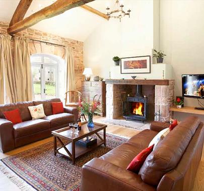 Living Room at Riverain Cottage in Blencowe, Cumbria