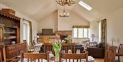 Dining and Living Space at Gill Beck Barn in Melmerby, Cumbria