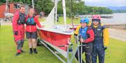 Family Learning at Ullswater Yacht Club in the Lake District, Cumbria