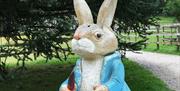 Peter Rabbit Statue at Lingholm Estate on A Tale of Beatrix Potter tour with Cumbria Tourist Guides