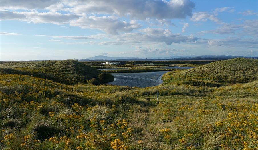 Views at South Walney Nature Reserve at Barrow-in-Furness in Cumbria