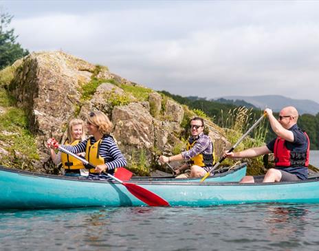 Group Instructed Canoeing on Windermere with Graythwaite Adventure in the Lake District, Cumbria