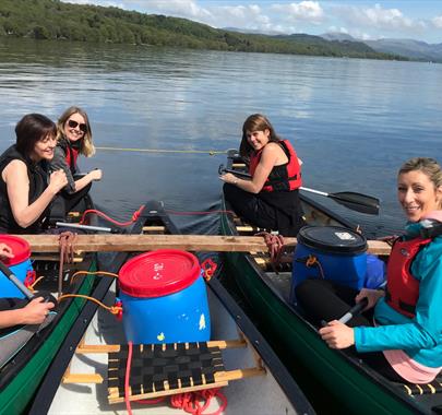 Canoeing with Mere Mountains in the Lake District, Cumbria