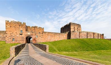 Entrance and Exterior Walls at Carlisle Castle in Carlisle, Cumbria