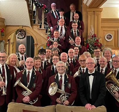 Photo of the Cockermouth Mechanics Brass Band in the Lake District, Cumbria