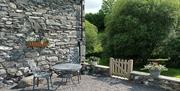 Outdoor Seating at Mill Pool Barn in Torver, Lake District